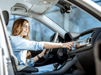 Woman in the car